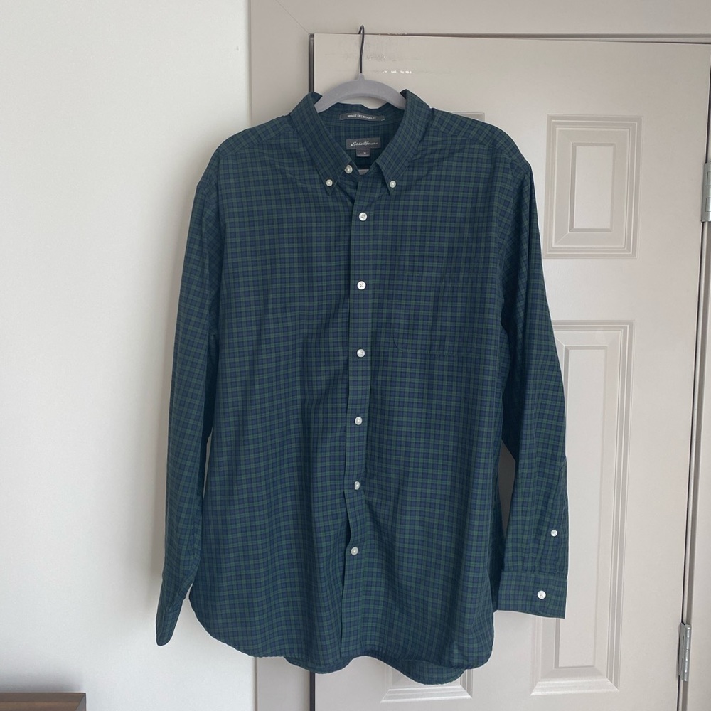 Mens Eddie Bauer Long Sleeve Button Down Shirt